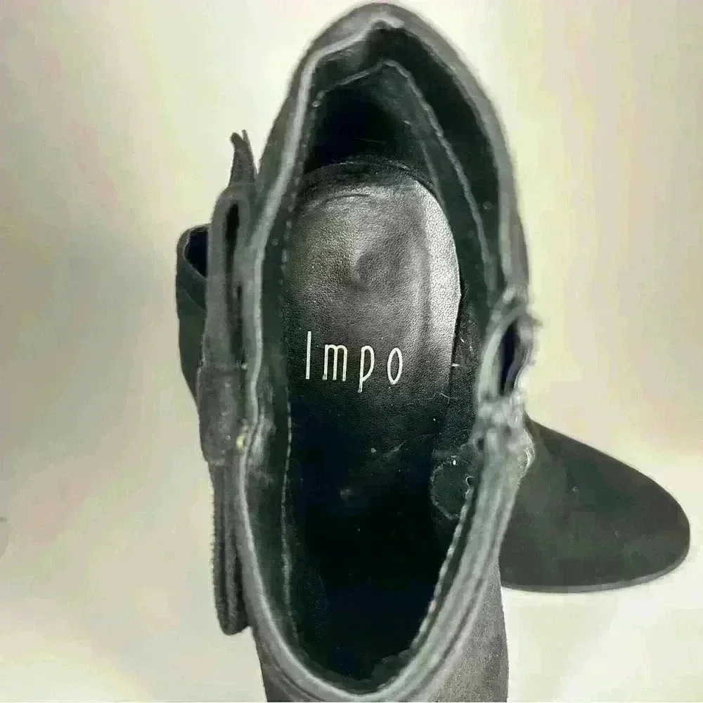 Impo Oralia black suede women’s boot heels 4” - Picture 4 of 7